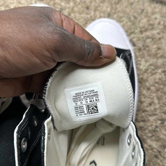 Converse CTAS Lugged 2.0 Hi Black White Platform Sneaker *Unisex* - Picture 11 of 11